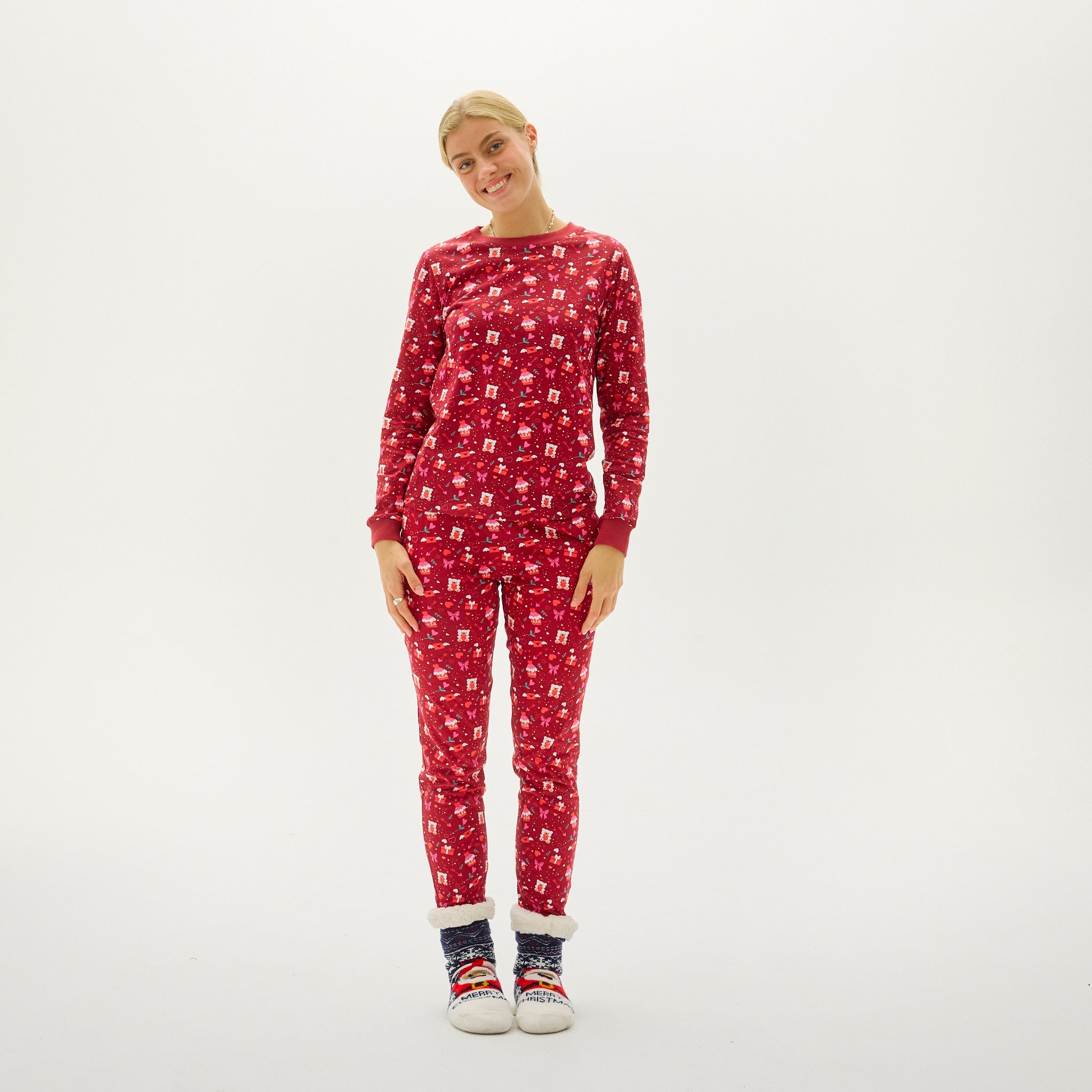 Valentines kerstpyjama Rood - Kinderen.